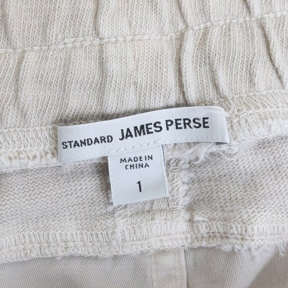 James Perse Mixed Media Pant Talc Light Gray Utility Jogger Size 1 - Picture 6 of 14